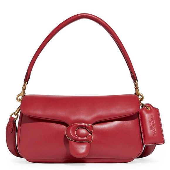 COACH Pillow Tabby 26 Red Apple Leather Shoulder Bag - Picture 1 of 15